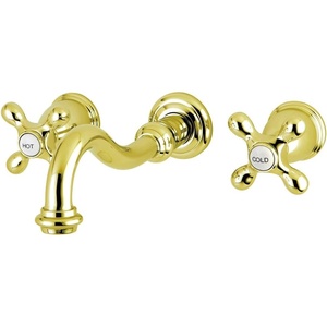 image:imageKingston Brass KS3127AX 8Inch Center Wall Mount Bathroom Faucet Brushed BrassPolished Brass