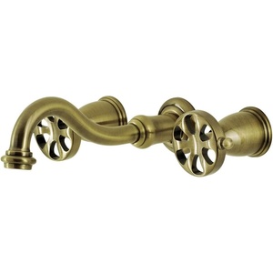 image:imageKingston Brass KS3128RX Belknap TwoHandle Wall Mount Bathroom Faucet Brushed NickelAntique Brass
