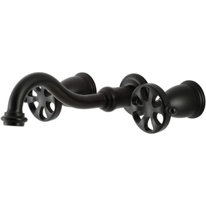image:imageKingston Brass KS3128RX Belknap TwoHandle Wall Mount Bathroom Faucet Brushed NickelMatte Black