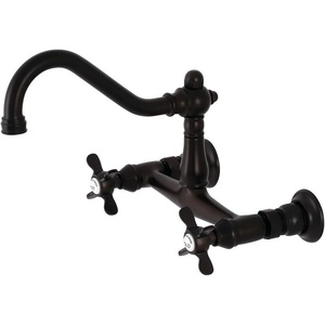 image:imageKingston Brass KS3246BEX 8 Center Wall Mount Bathroom Faucet Polished NickelOil Rubbed Bronze