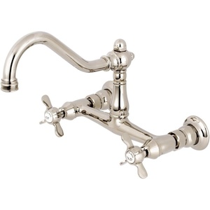 image:imageKingston Brass KS3246BEX 8 Center Wall Mount Bathroom Faucet Polished NickelPolished Nickel