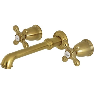 image:imageKingston Brass KS7125AX English Country TwoHandle Wall Mount Bathroom Faucet Oil Rubbed BronzeBrushed Brass