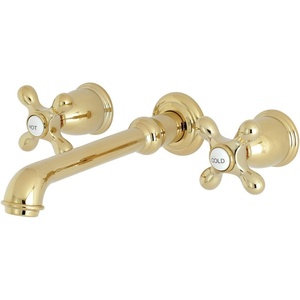 image:imageKingston Brass KS7125AX English Country TwoHandle Wall Mount Bathroom Faucet Oil Rubbed BronzePolished Brass