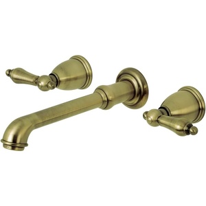 image:imageKingston Brass KS7126AL 8Inch Center Wall Mount Bathroom Faucet Polished NickelAntique Brass