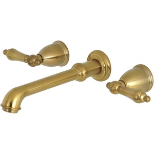 image:imageKingston Brass KS7126AL 8Inch Center Wall Mount Bathroom Faucet Polished NickelBrushed Brass