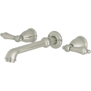 image:imageKingston Brass KS7126AL 8Inch Center Wall Mount Bathroom Faucet Polished NickelBrushed Nickel
