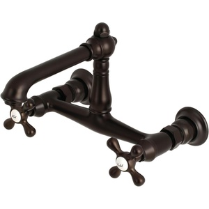 image:imageKingston Brass KS7246AX 8Inch Center Wall Mount Bathroom Faucet Polished NickelOil Rubbed Bronze