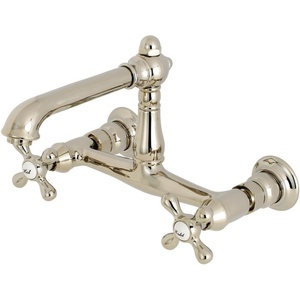 image:imageKingston Brass KS7246AX 8Inch Center Wall Mount Bathroom Faucet Polished NickelPolished Nickel