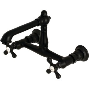 image:imageKingston Brass KS7247AX English Country Bathroom Faucet Brushed Brass 1031 x 506 x 231Matte Black