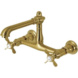 image:imageKingston Brass KS7248BEX Essex Wall Mount Bathroom Faucet Brushed NickelBrushed Brass