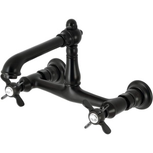 image:imageKingston Brass KS7248BEX Essex Wall Mount Bathroom Faucet Brushed NickelMatte Black