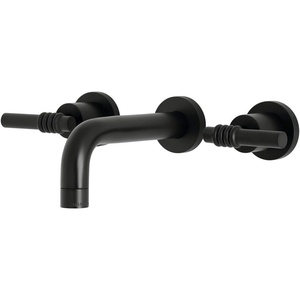 image:imageKingston Brass KS8122ML Milano 2Handle 8 in Wall Mount Bathroom Faucet Polished BrassMatte Black