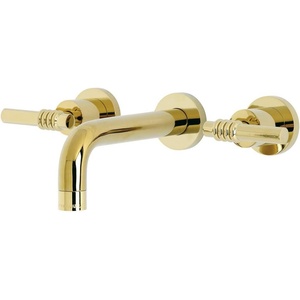 image:imageKingston Brass KS8122ML Milano 2Handle 8 in Wall Mount Bathroom Faucet Polished BrassPolished Brass