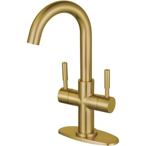 image:imageKingston Brass LS8551DL Concord TwoHandle 1Hole Deck Mount Bar Faucet in Polished ChromeBrushed Brass