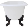 image:imageAqua Eden VCTDE7232NL5 72Inch Cast Iron Double Ended Clawfoot Tub No Faucet Drillings WhiteOil Rubbed Bronze