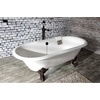 image:imageAqua Eden VCTDE7232NL5 72Inch Cast Iron Double Ended Clawfoot Tub No Faucet Drillings WhiteOil Rubbed Bronze