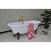image:imageAqua Eden VCTDE7232NL5 72Inch Cast Iron Double Ended Clawfoot Tub No Faucet Drillings WhiteOil Rubbed Bronze