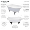 image:imageAqua Eden VCTDE7232NL5 72Inch Cast Iron Double Ended Clawfoot Tub No Faucet Drillings WhiteOil Rubbed Bronze