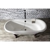 image:imageAqua Eden VCTDE7232NL5 72Inch Cast Iron Double Ended Clawfoot Tub No Faucet Drillings WhiteOil Rubbed Bronze