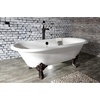 image:imageAqua Eden VCTDE7232NL5 72Inch Cast Iron Double Ended Clawfoot Tub No Faucet Drillings WhiteOil Rubbed Bronze