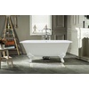 image:imageAqua Eden VCTQND6732NLW 67Inch Cast Iron Double Ended Clawfoot Tub No Faucet Drillings WhiteWhite