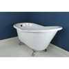 image:imageKingston Brass Aqua Eden VCTND6030NT5 Cast Iron Slipper Clawfoot Bathtub with Oil Rubbed Bronze Feet without Faucet Drillings 60Inch WhiteChrome