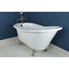 image:imageKingston Brass Aqua Eden VCTND6030NT5 Cast Iron Slipper Clawfoot Bathtub with Oil Rubbed Bronze Feet without Faucet Drillings 60Inch WhiteChrome