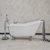 image:imageKingston Brass Aqua Eden VCTND6030NT5 Cast Iron Slipper Clawfoot Bathtub with Oil Rubbed Bronze Feet without Faucet Drillings 60Inch WhiteChrome