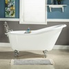 image:imageKingston Brass Aqua Eden VCTND6030NT5 Cast Iron Slipper Clawfoot Bathtub with Oil Rubbed Bronze Feet without Faucet Drillings 60Inch WhiteChrome