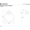 image:imageKingston Brass BA1754SN TowelRing 6 Brushed NickelBrushed Nickel