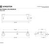 image:imageKingston Brass BA1759ORB Heritage Glass Shelf Oil Rubbed BronzeBrushed Brass