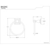 image:imageKingston Brass BA324C Serano 6 Towel Ring Polished Chrome