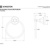 image:imageKingston Brass BA4814PB Metropolitan TowelRing Polished Brass 6 InchBrushed Nickel
