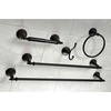 image:imageKingston Brass BAHK1612478BB Naples 5Piece Bathroom Accessory Set Brushed BrassMatte Black