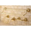 image:imageKingston Brass BAK3963478SN Restoration 4Piece Dual Towel Bar Bathroom Hardware Set Brushed NickelPolished Brass