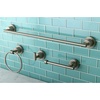 image:imageKingston Brass BAK8211478C Concord 4Piece 24Inch Towel Bar Bathroom Accessory Set in Polished ChromeBrushed Nickel