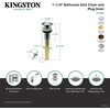 image:imageKingston Brass CC1001 Concord 20 Gauge PullOut Lavatory Drain with Stopper 2516 Polished ChromeBrushed Nickel