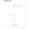 image:imageKingston Brass CC2025 Vintage Freestanding TowelRack 3912Inch Height 10Inch Base Diameter Oil Rubbed BronzePolished Chrome