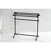image:imageKingston Brass CC2291 Pedestal Towel Rack Polished ChromeMatte Black