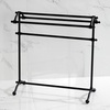 image:imageKingston Brass CC2291 Pedestal Towel Rack Polished ChromeMatte Black