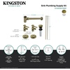 image:imageKingston Brass CC53303DLTRMK1 Trimscape Modern Plumbing Sink Trim Kit with Bottle Trap and Drain No Overflow in Antique Brass