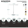 image:imageKingston Brass CC8200 Claremont Freestanding TShape Towel Rack Matte BlackBrushed Nickel