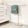 image:imageKingston Brass CC8200 Claremont Freestanding TShape Towel Rack Matte BlackPolished Brass