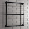 image:imageKingston Brass DTC322419BB Maximilien Wall Mount Towel Rack Brushed Brass 32 x 24 x 3Matte Black