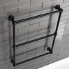 image:imageKingston Brass DTC322419BB Maximilien Wall Mount Towel Rack Brushed Brass 32 x 24 x 3Matte Black
