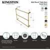 image:imageKingston Brass DTC323019BB Maximilien Wall Mount TowelRack Brushed BrassBrushed Brass