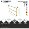 image:imageKingston Brass DTC323019BB Maximilien Wall Mount TowelRack Brushed BrassBrushed Nickel