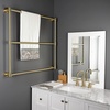 image:imageKingston Brass DTM323631 Gallant 36 x 32Inch Wall Mount TowelRack Polished ChromeBrushed Brass