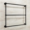 image:imageKingston Brass DTM323631 Gallant 36 x 32Inch Wall Mount TowelRack Polished ChromeMatte Black