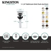 image:imageKingston Brass EV7005 Designer Trimscape 2Inch Brass PopUp Drain Assembly less Overflow Oil Rubbed BronzeBrushed Nickel